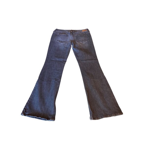Charlotte Russe Low Rise Flare Jeans 8R Dark Wash Y2K Boho Chic Retro Denim - Picture 2 of 8